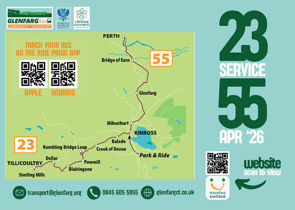 Glenfarg 23 & 55 April 2026 Route